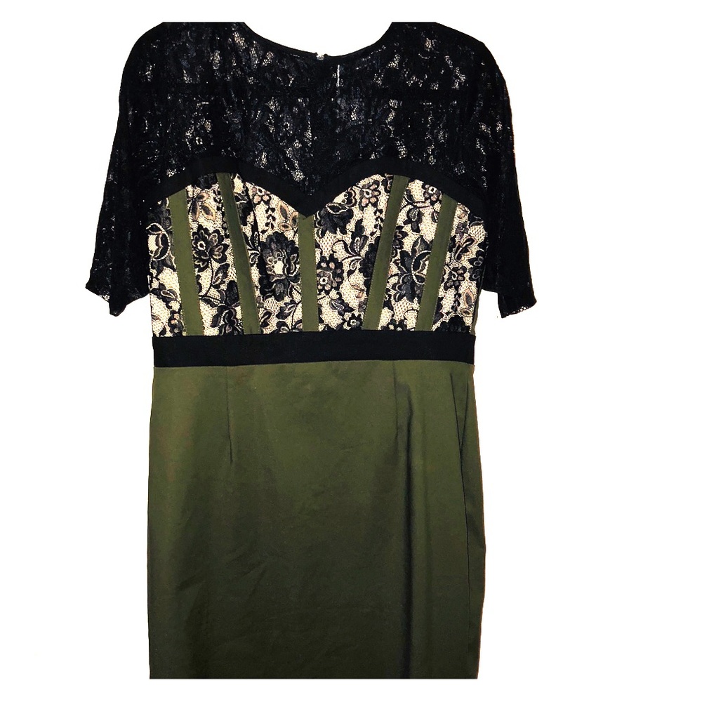 ASOS Midi Hunter Green Dress